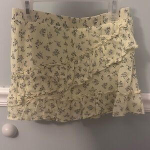 Floral Yellow Skirt Girls